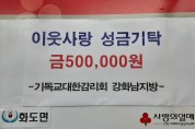 기독교대한감리회 강화남지방, 화도면에 50만 원 기탁